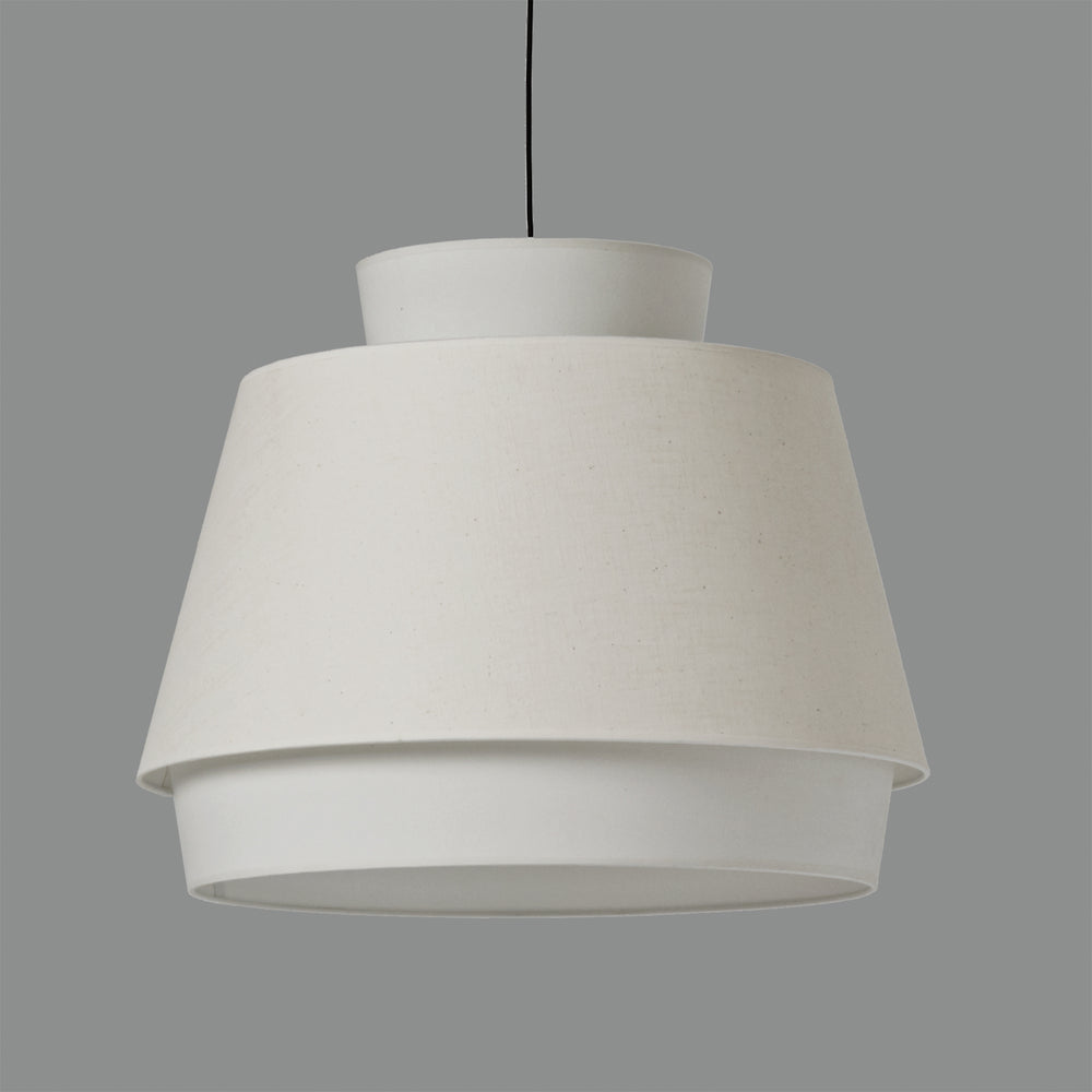 ACB Aspen Pendant Light Linen White Kit White LED E27 C391662BLI
