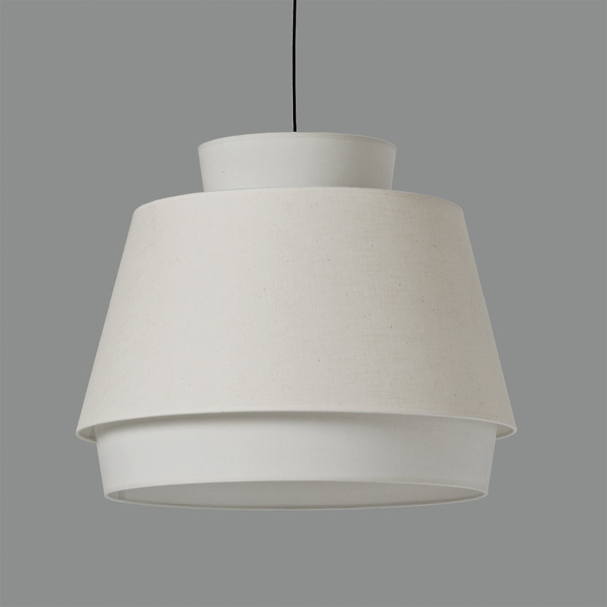 ACB Aspen Pendant Light Linen White Kit White LED E27 C391662BLI