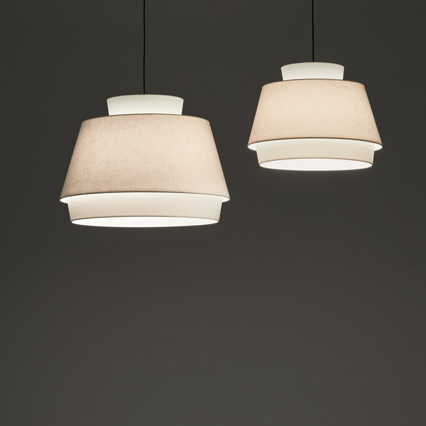 ACB Aspen Lámpara de techo colgante LED Blanco Lino E27 15W C39164BLI