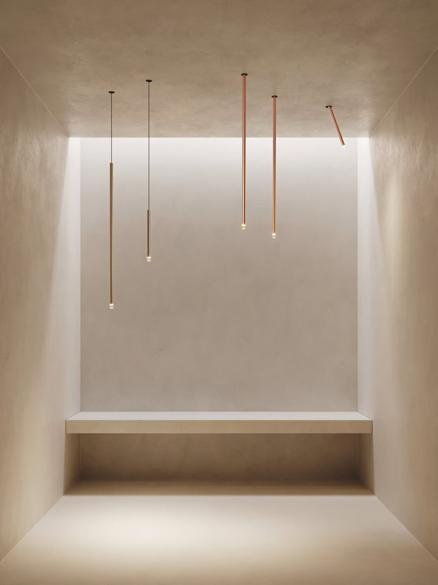 Lodes Lámpara colgante A-Tube Nano pequeña negro dorado LED 3000K 15826-5035