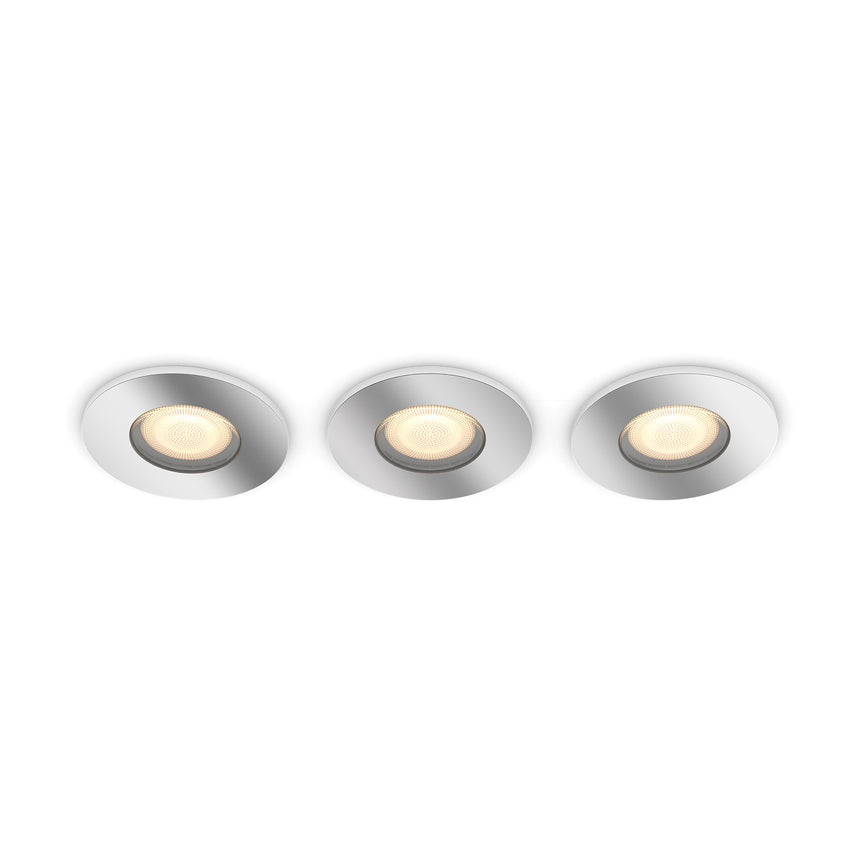 Philips Hue Empotrable Adore cromo White Ambiance 4,2W IP44 400lm (3 uds) 8720169318014 - vista alternativa
