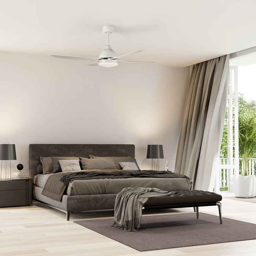 ACB Barine DC Ceiling Fan Matte White LED + DC Motor, Remote Control, Dimmable, Step Regulator 3000-4000-6000 V25064231B