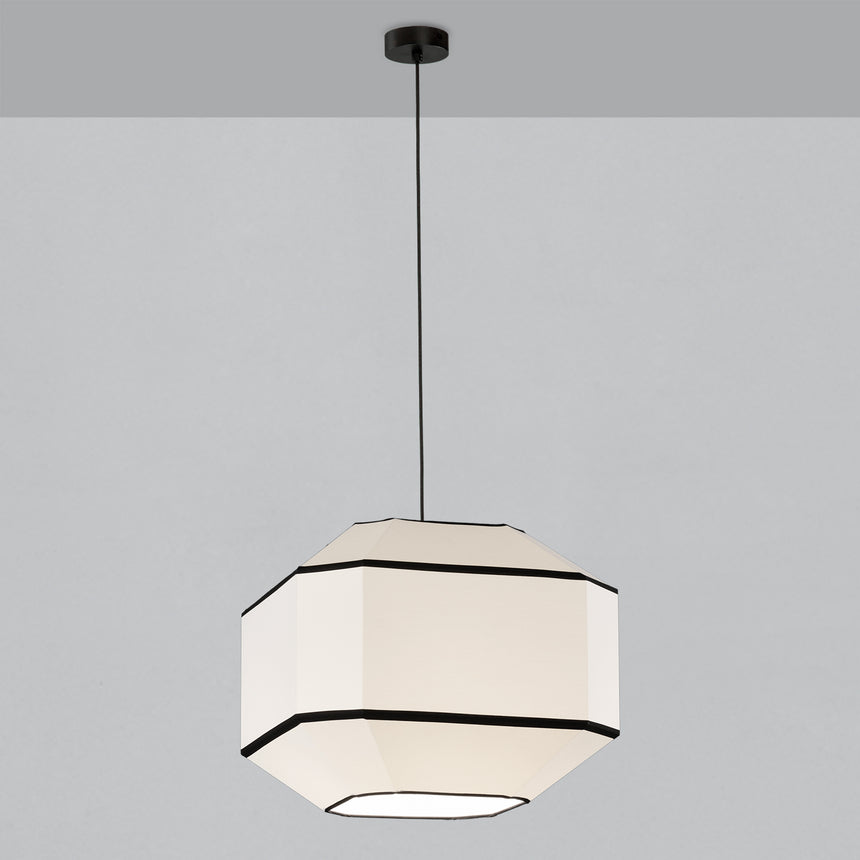 ACB Bauhaus Pendant Ceiling Lamp White Black Kit Black LED E27 C3917481BN