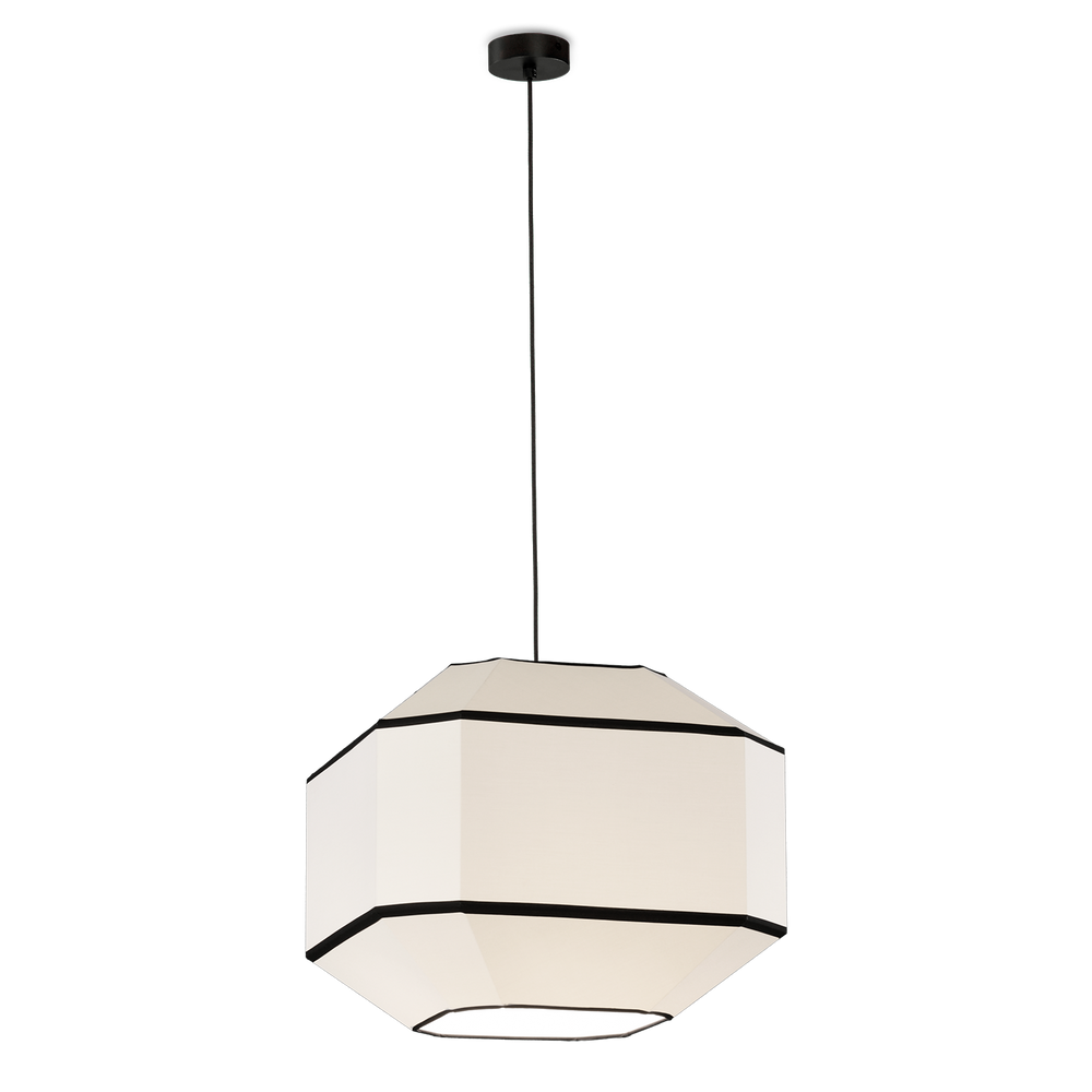 ACB Bauhaus Pendant Ceiling Lamp White Black Kit Black LED E27 C3917481BN