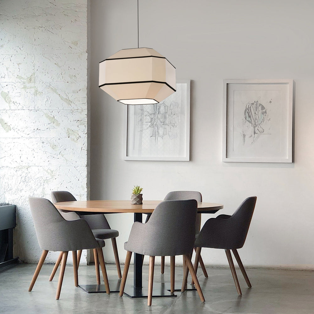 ACB Bauhaus Pendant Ceiling Lamp White Black Kit Black LED E27 C3917481BN