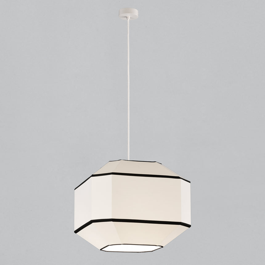 ACB Bauhaus Pendant Ceiling Lamp White Black Kit White LED E27 C3917482BN