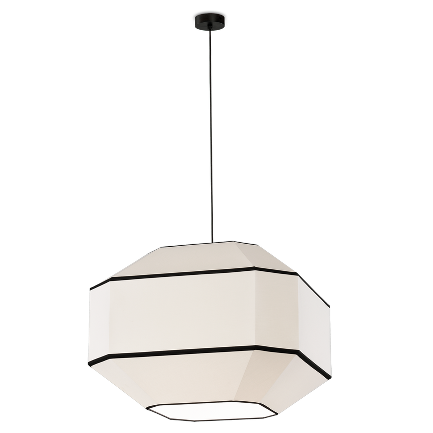 ACB Bauhaus Lámpara de techo colgante blanco negro Kit negro LED E27 C3917681BN