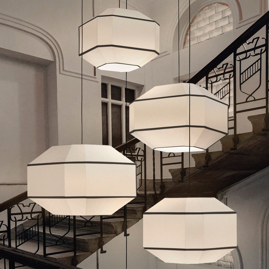 ACB Bauhaus Lámpara de techo colgante blanco negro Kit negro LED E27 C3917681BN