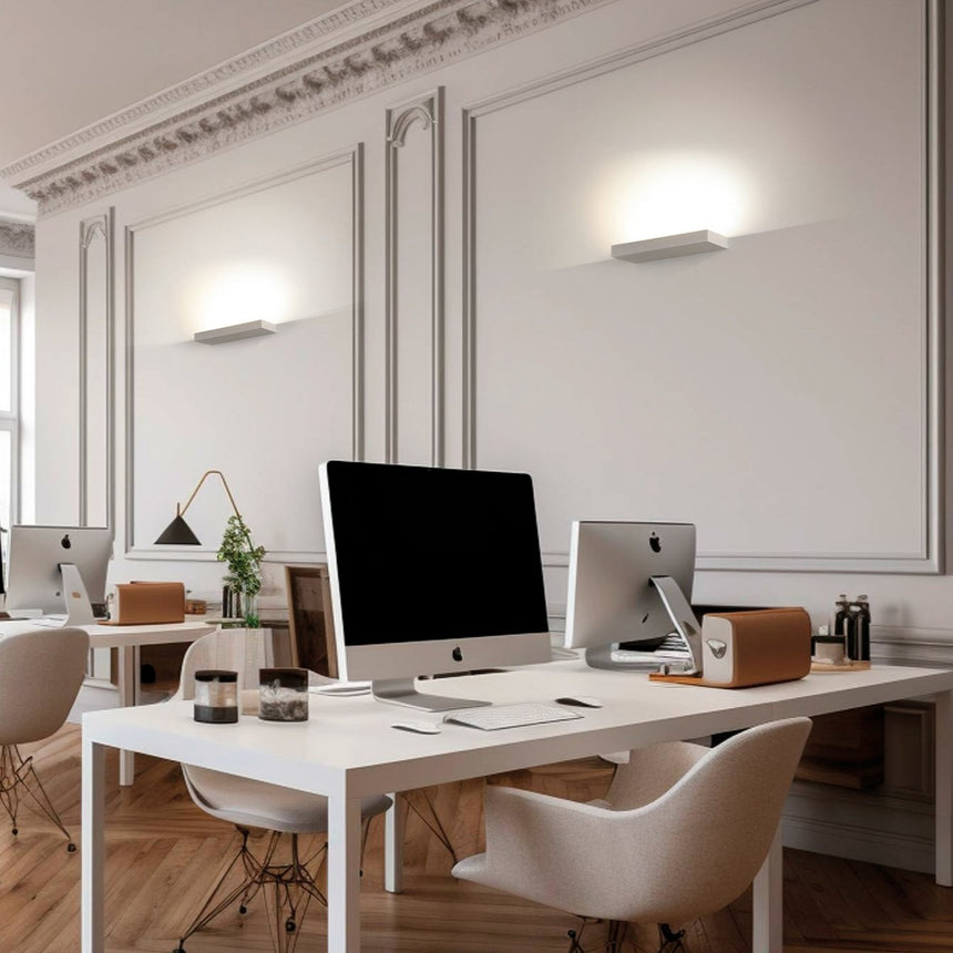 Aplique Brick LED 20W 2700K-3000K Slide Switch Difusor Microprismatico blanco texturado A3972070B