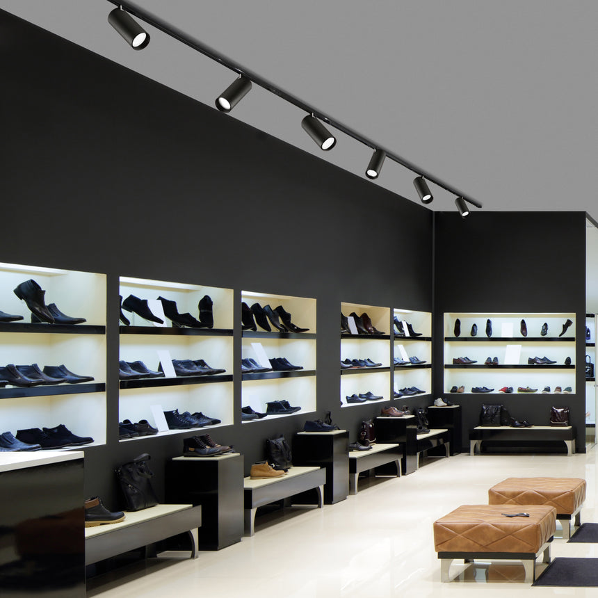 ACB Budelli Carril Track light LED Negro GU10 1x8W Orientable Trifásico R41161N