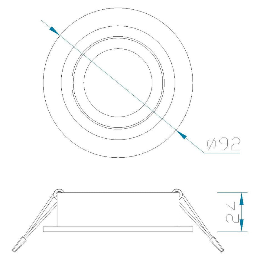 Mantra Basico GU10 Spot Empotrable gris oscuro C0001