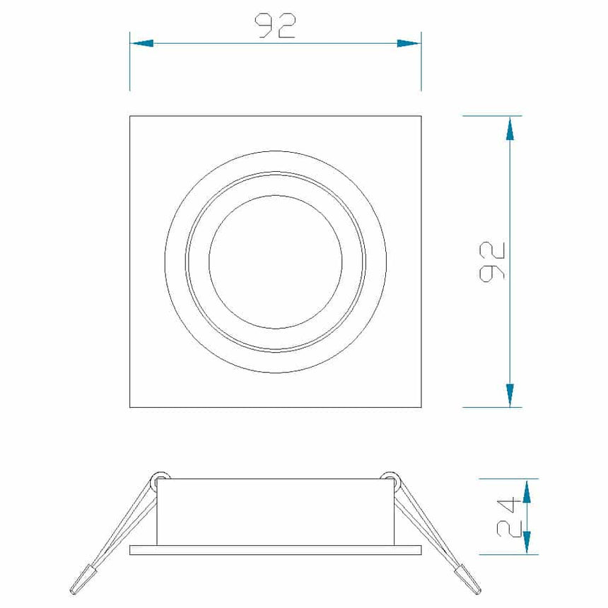 Mantra Basico GU10 Spot Empotrable gris oscuro C0002