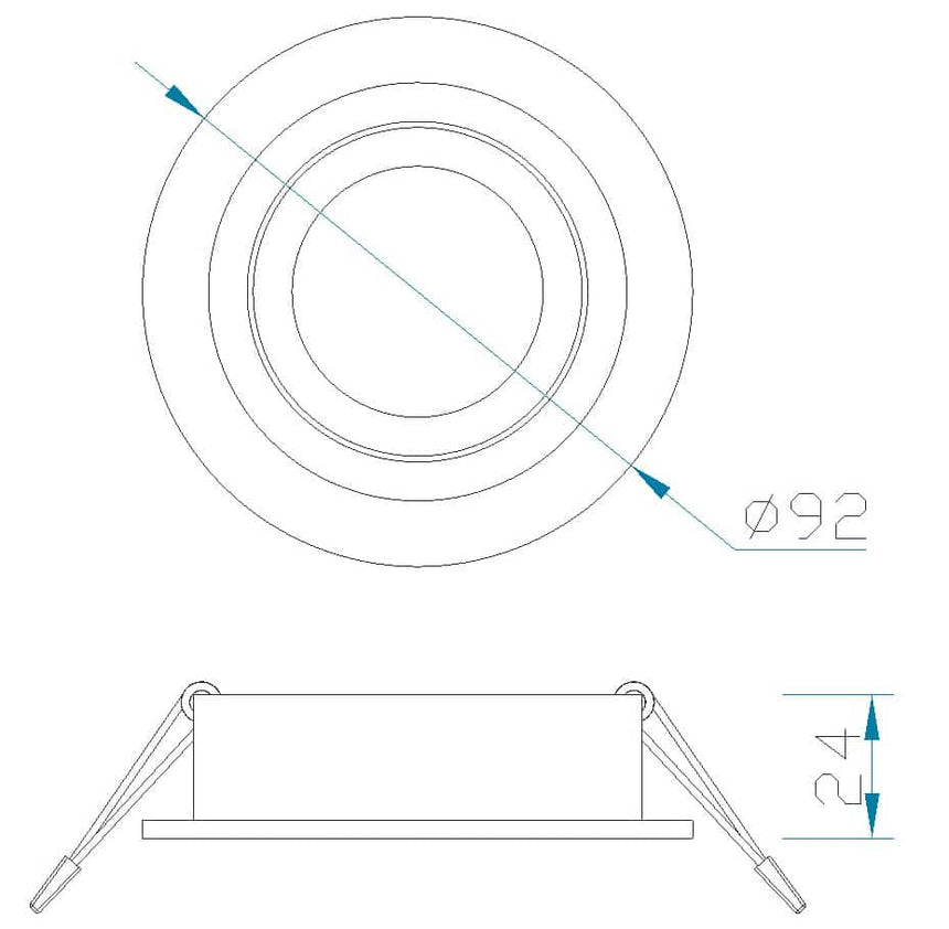 Mantra Basico GU10 Spot Empotrable blanco C0003
