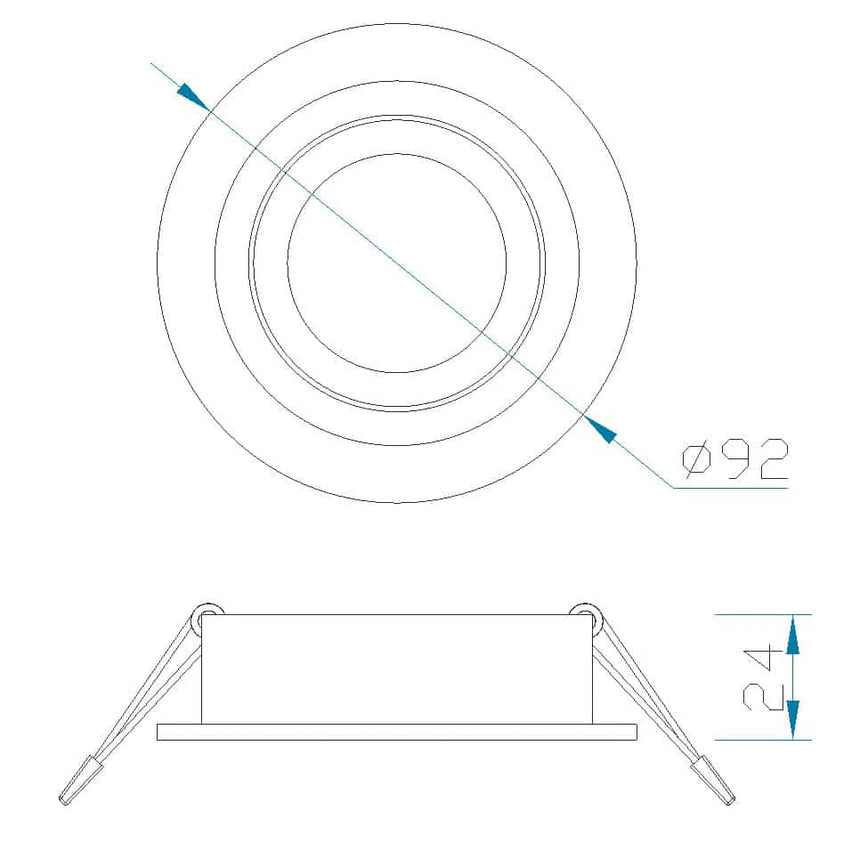 Mantra Basico GU10 Spot Empotrable gris C0005