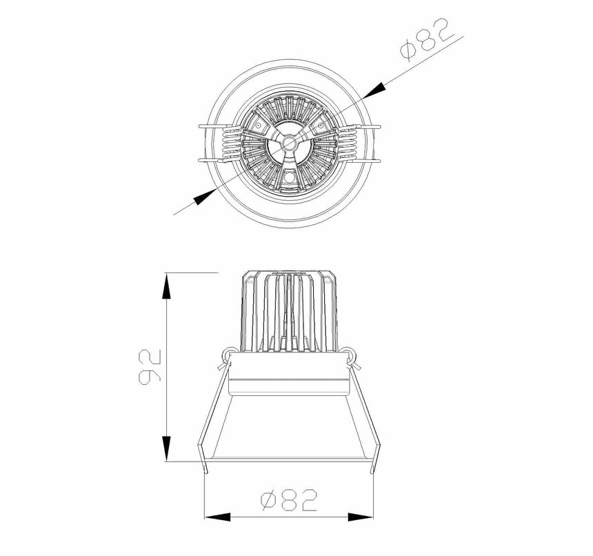 Plano de medidas - Mantra Formentera Foco Empotrable LED blanco C0071