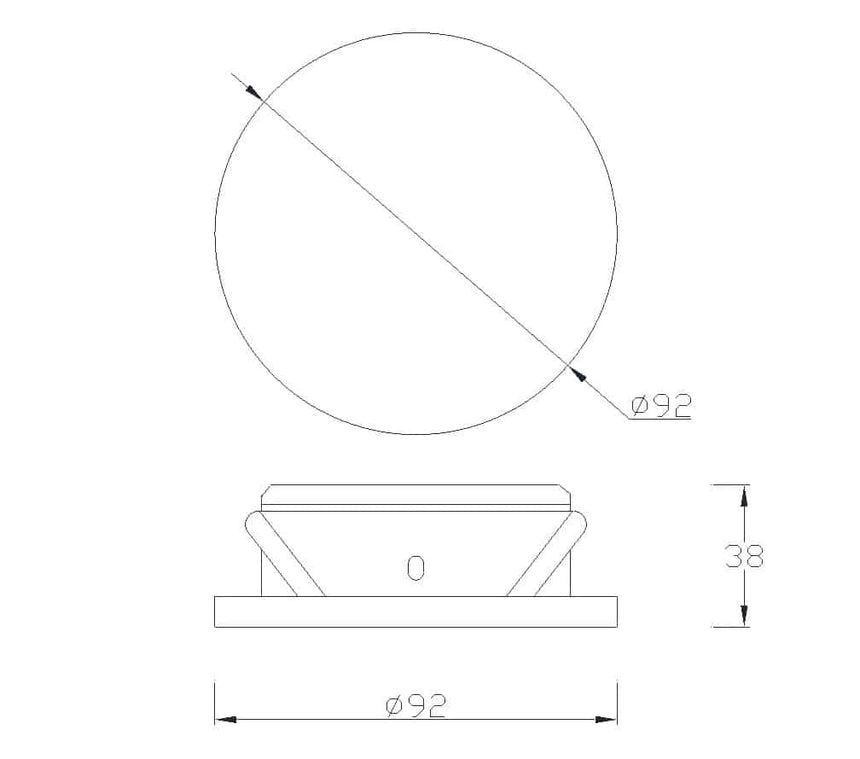 Plano de medidas - Mantra Metacrilato Empotrable LED IP54 blanco C0084