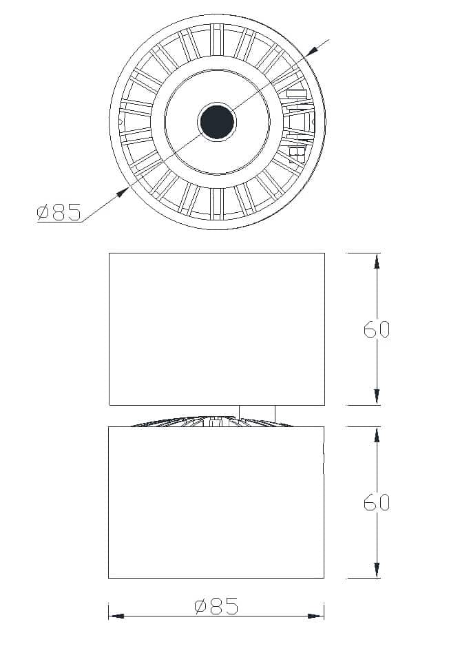 Mantra Columbretes Foco Superficie LED blanco C0085