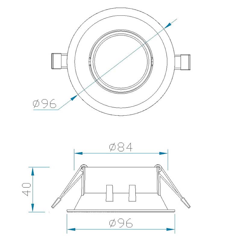 Mantra Comfort Empotrable downlight GU10 blanco C0160