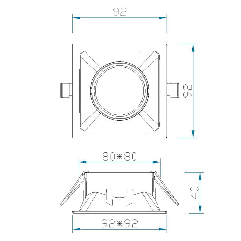 Mantra Comfort GU10 Recessed black C0165