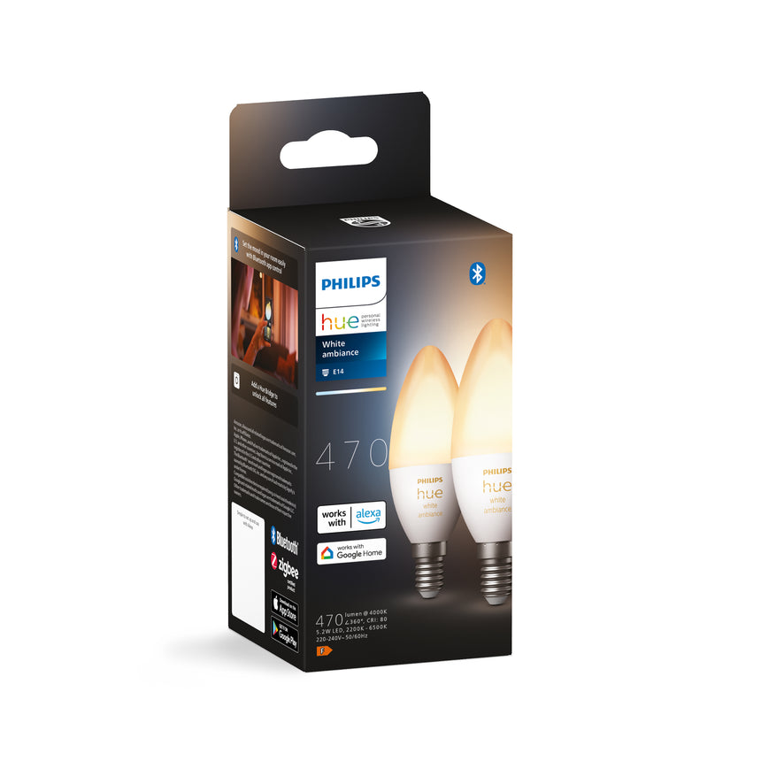 Philips Hue Bombilla White Ambiance E14 5W 470lm 35673300 - imagen 8