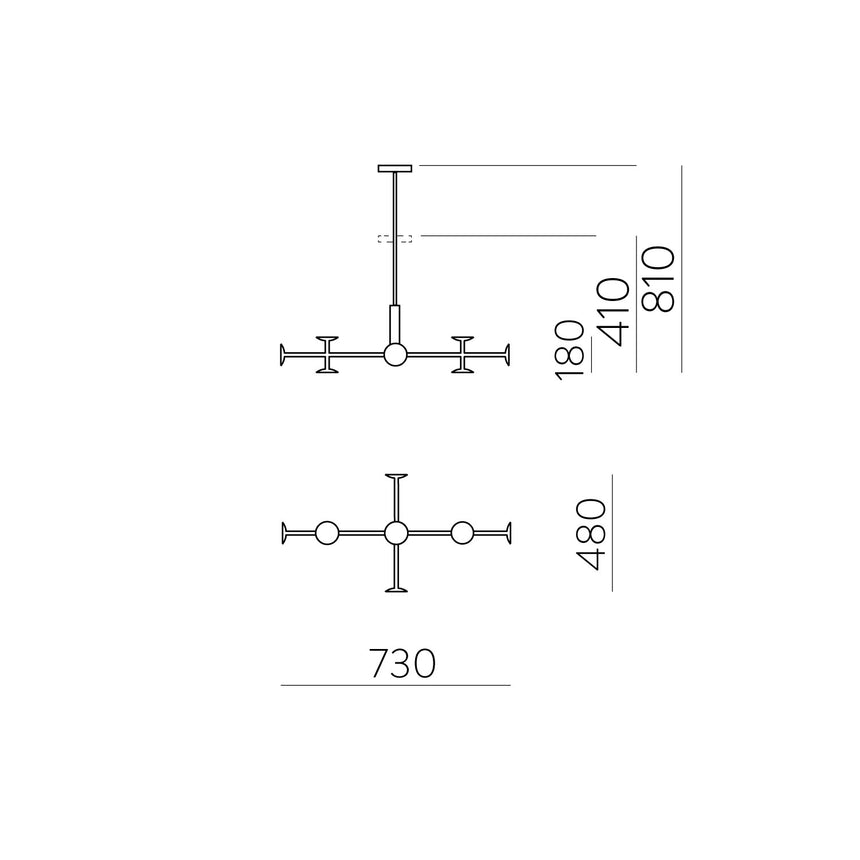 Lámpara de techo colgante ACB Doris oro viejo C3820580OVSP - imagen 3