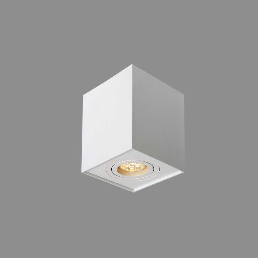ACB Carre Ceiling Light 3762/10 Textured White, LED GU10 8W, Adjustable P376210B