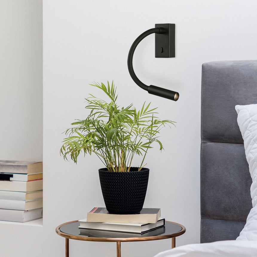 ACB Cio Aplique LED Negro Texturado 3W 3000K interruptor Orientable A3239101N