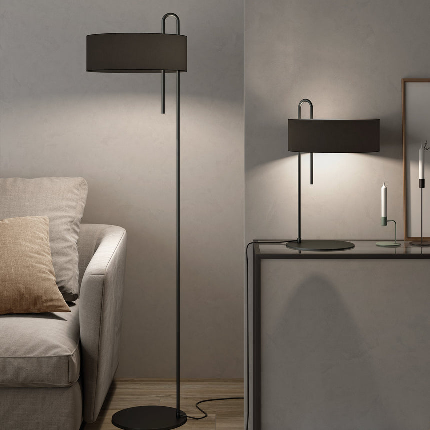 ACB Clip Lámpara de pie LED negro E27 H8178N