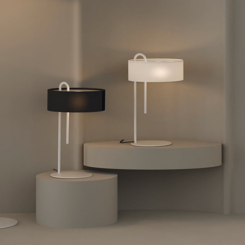 ACB Clip Sobremesa LED Blanco/Negro E27 15W Interruptor S8178081BN