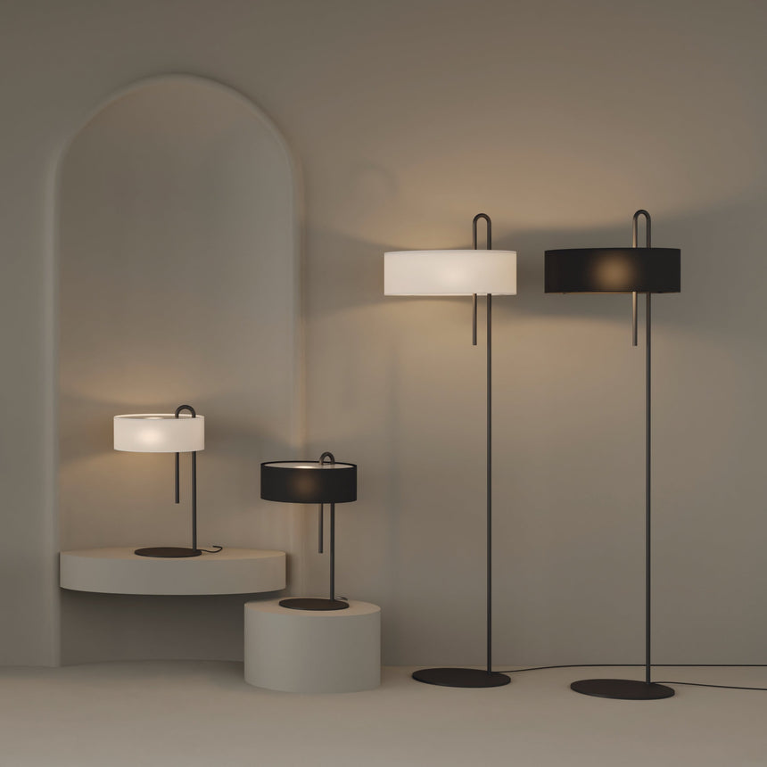 ACB Clip Lámpara de pie LED negro y blanco E27 H8178081NB