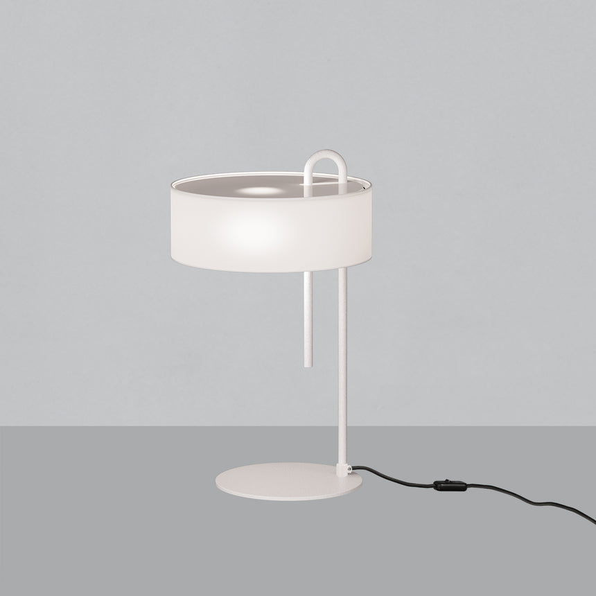 ACB Clip Sobremesa 8178 blanco texturado LED E27 15W Interruptor de cable S8178081B