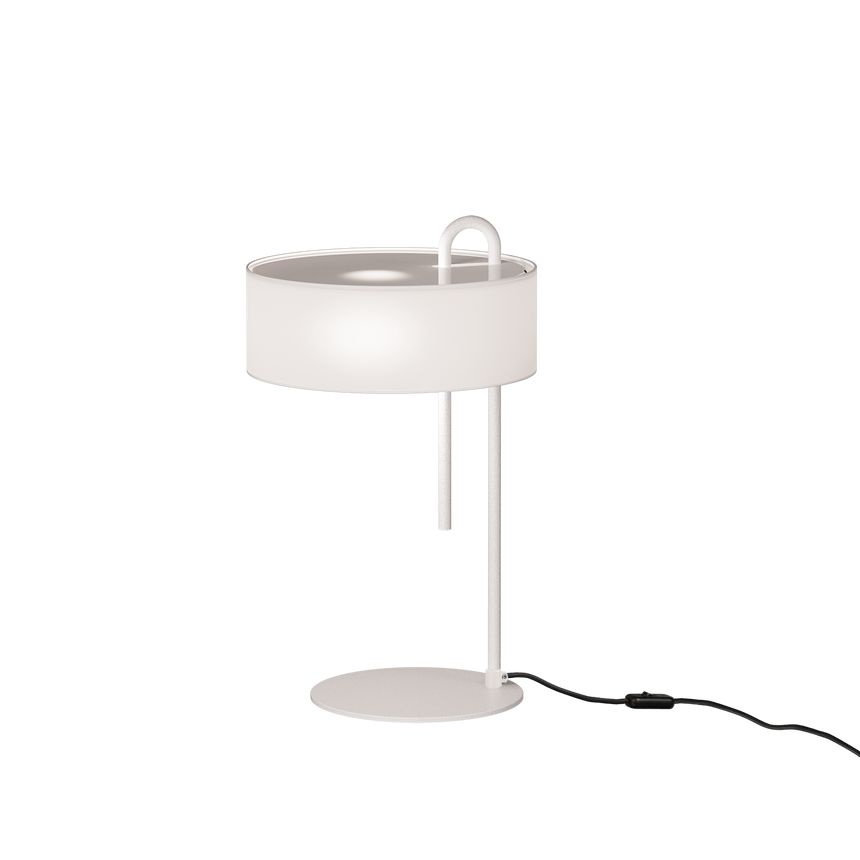 ACB Clip Sobremesa 8178 blanco texturado LED E27 15W Interruptor de cable S8178081B