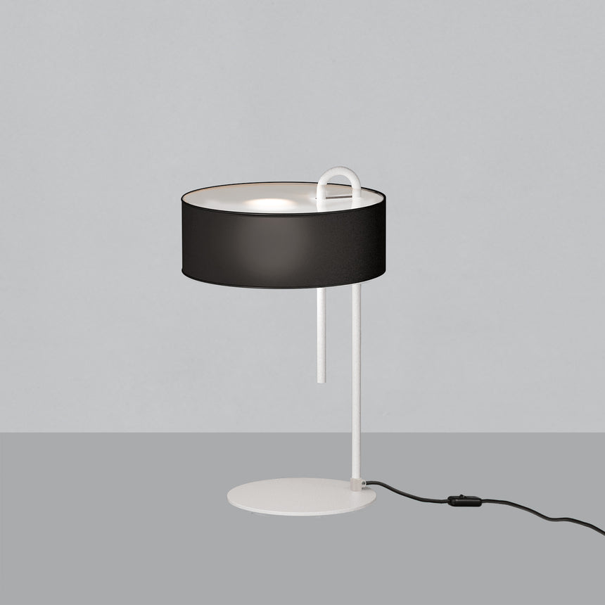 ACB Clip Sobremesa LED Blanco/Negro E27 15W Interruptor S8178081BN