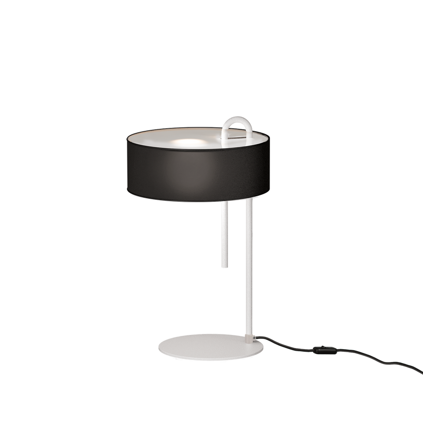 ACB Clip Sobremesa LED Blanco/Negro E27 15W Interruptor S8178081BN