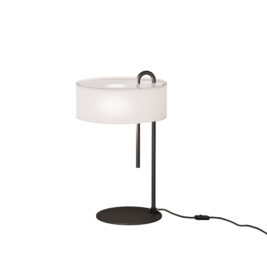 ACB Clip Table Lamp 8178 Textured Black/White, LED E27 15W, I, Cable Switch S8178081NB