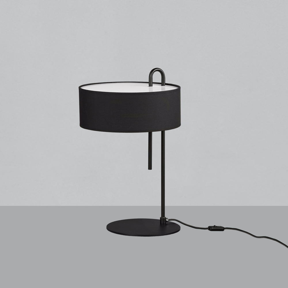 ACB Clip Table Lamp 8178 Black Textured, LED E27 15W, I, Cable Switch S8178N