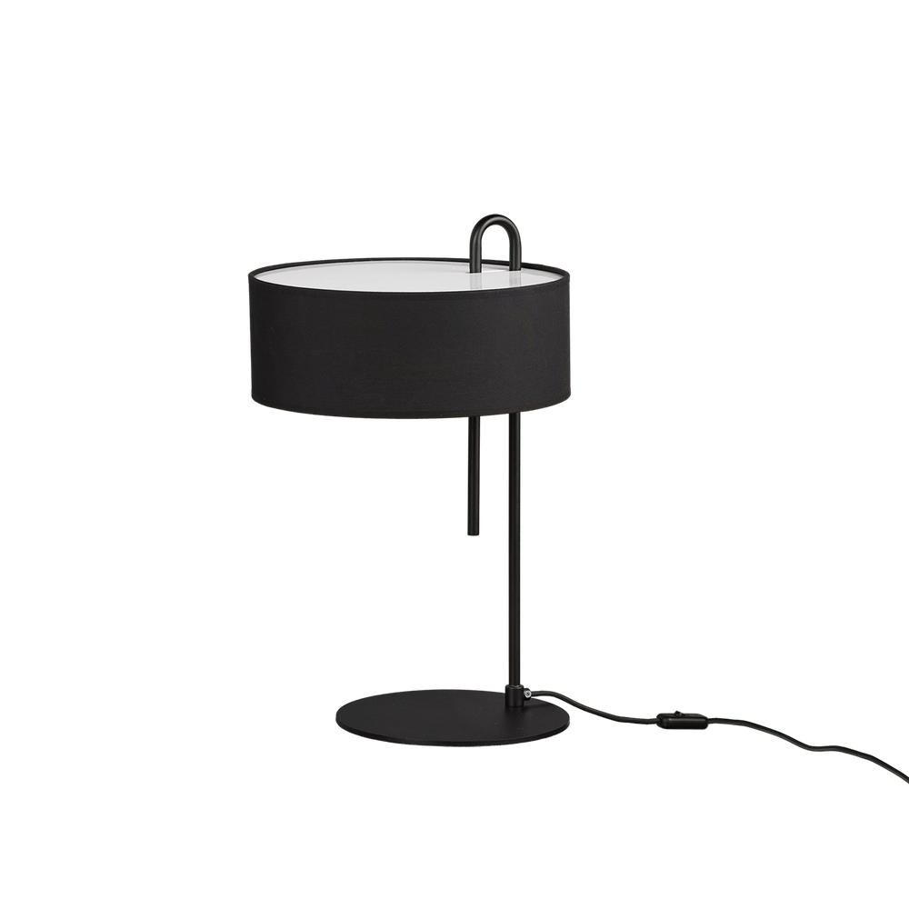 ACB Clip Table Lamp 8178 Black Textured, LED E27 15W, I, Cable Switch S8178N