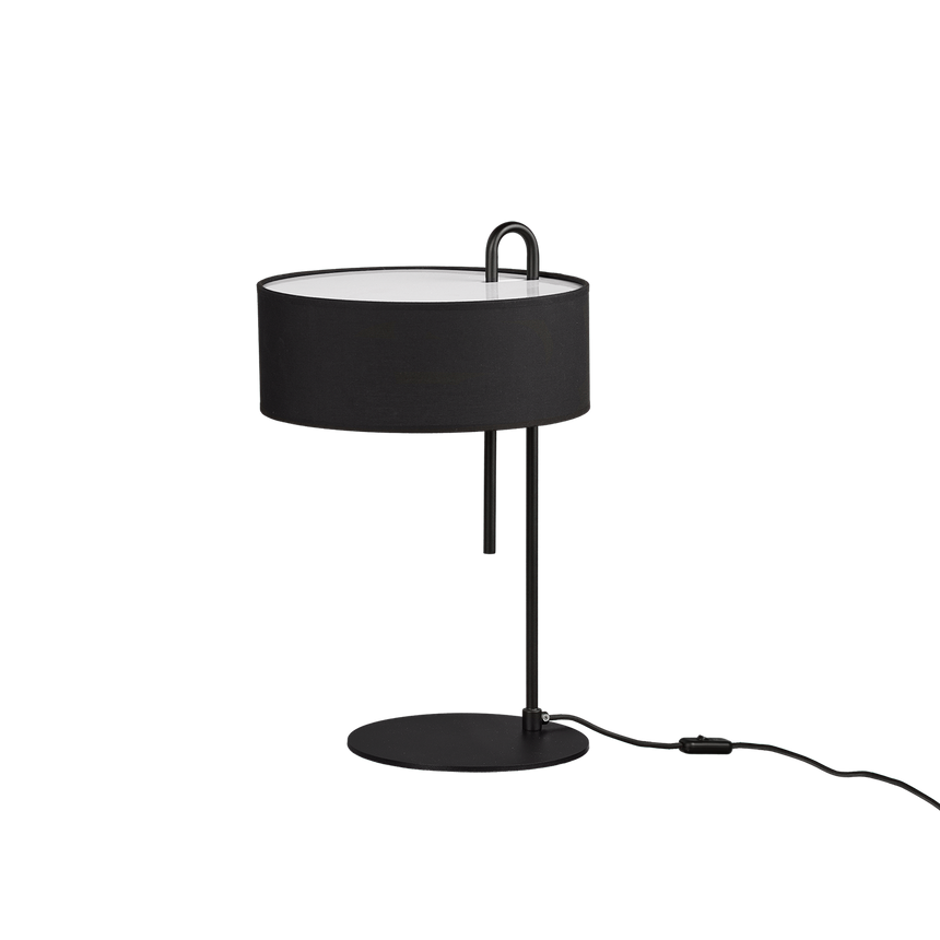 ACB Clip Table Lamp 8178 Black Textured, LED E27 15W, I, Cable Switch S8178N