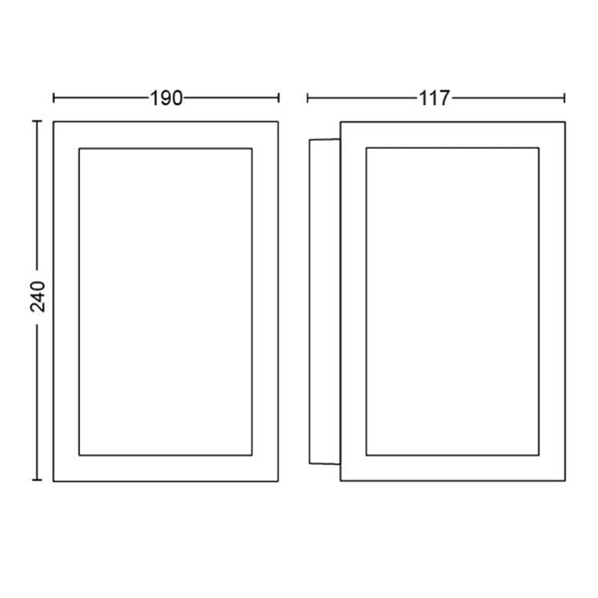 Philips Hue White and Color Ambiance Aplique de pared Impress negro RGBW 16W IP44 1743030P7 - imagen 6