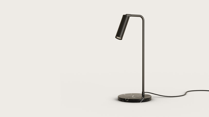 Lámpara de sobremesa Aromas Tura LED cuero mármol S1313