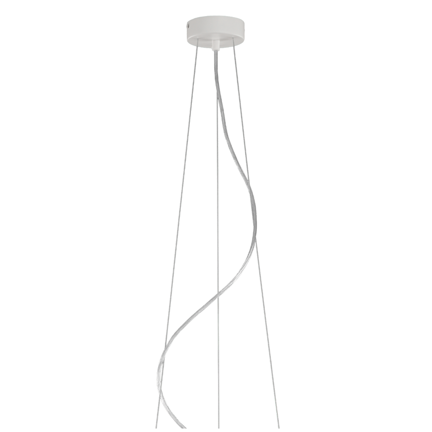 ACB Conjunto Colección 3851/60 blanco texturado 2.5m cable transparent + 3 tensores acero + fijaciones 81CON38516B