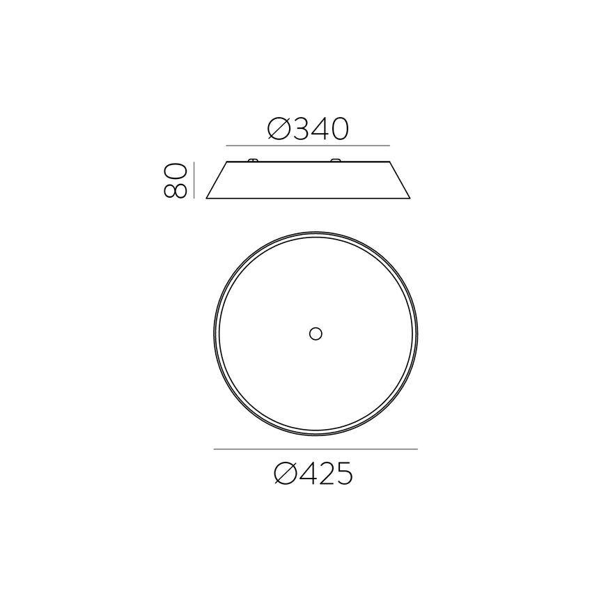 Plafón de techo ACB Cora Madera Haya y Blanco Texturado Ø42cm regulable P4015170OAKDP - imagen 3