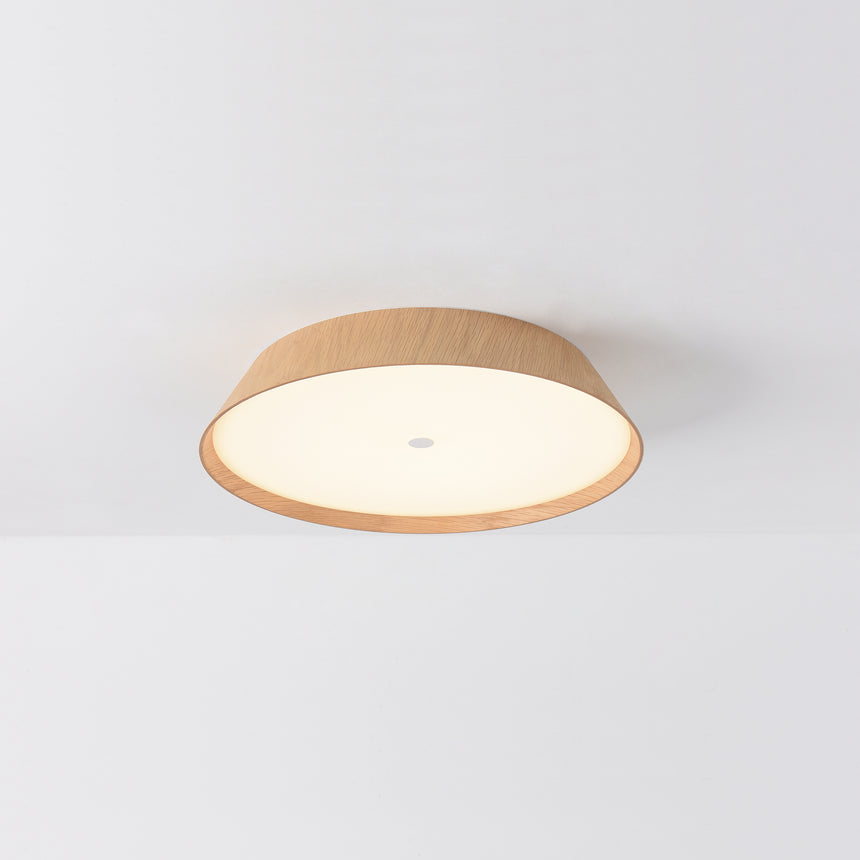 Plafón de techo ACB Cora Madera Haya y Blanco Texturado Ø42cm P4015170OAK