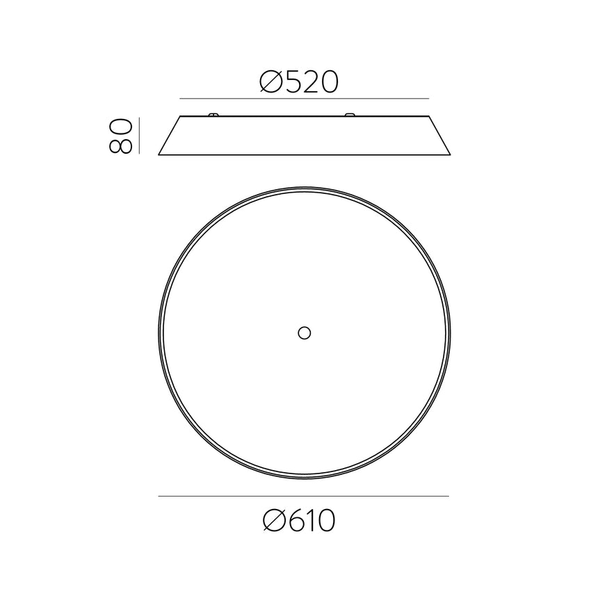 Plafón de techo ACB Cora Madera Haya y Blanco Texturado Ø61cm regulable P4015270OAKDT - imagen 3