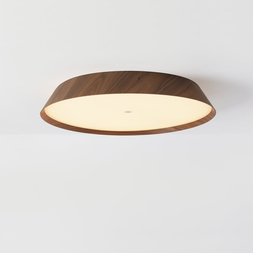 Plafón de techo ACB Cora Madera Nogal y Negro Texturado Ø61cm P4015270WAL