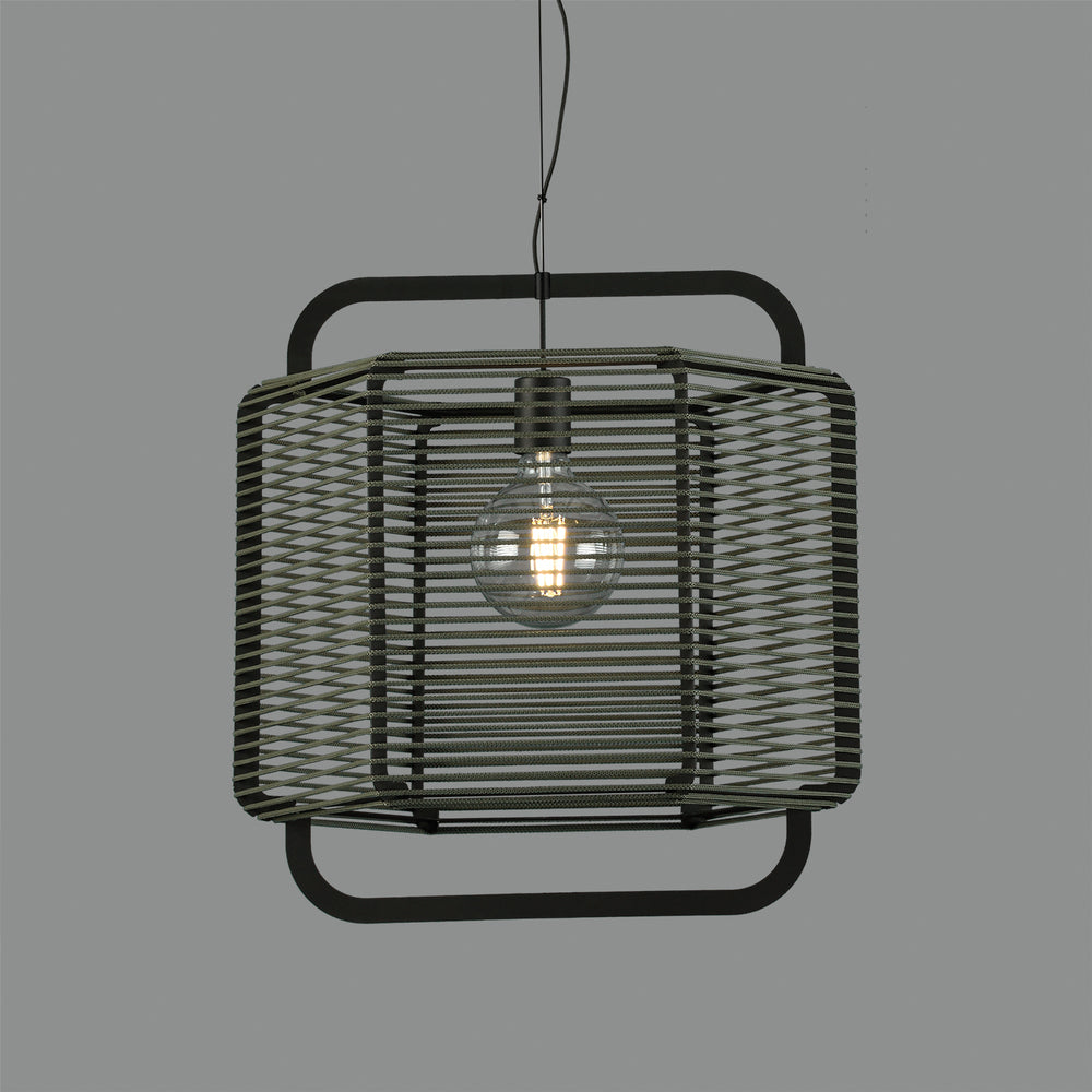 ACB Corda Pendant Ceiling Lamp 3901/50 Textured Black/Alga, LED E27 15W, C39015NAL