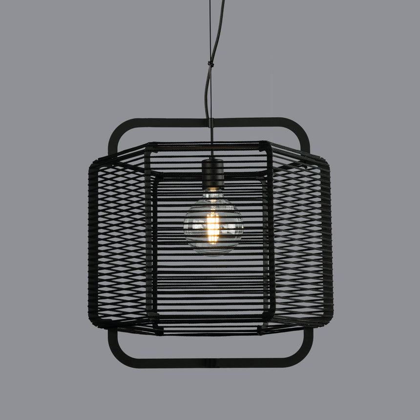 ACB Corda Pendant Light 3901/50 Textured Black/Black, LED E27 15W, C39015NN