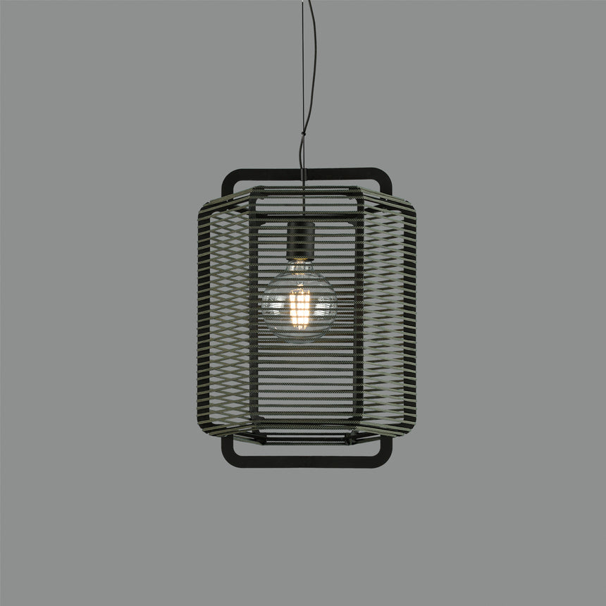 ACB Corda Lámpara de techo colgante LED Negro Alga E27 15W C39013NAL