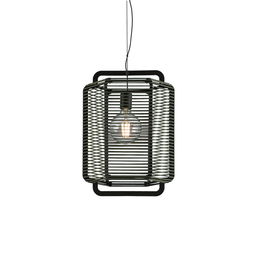 ACB Corda Lámpara de techo colgante LED Negro Alga E27 15W C39013NAL