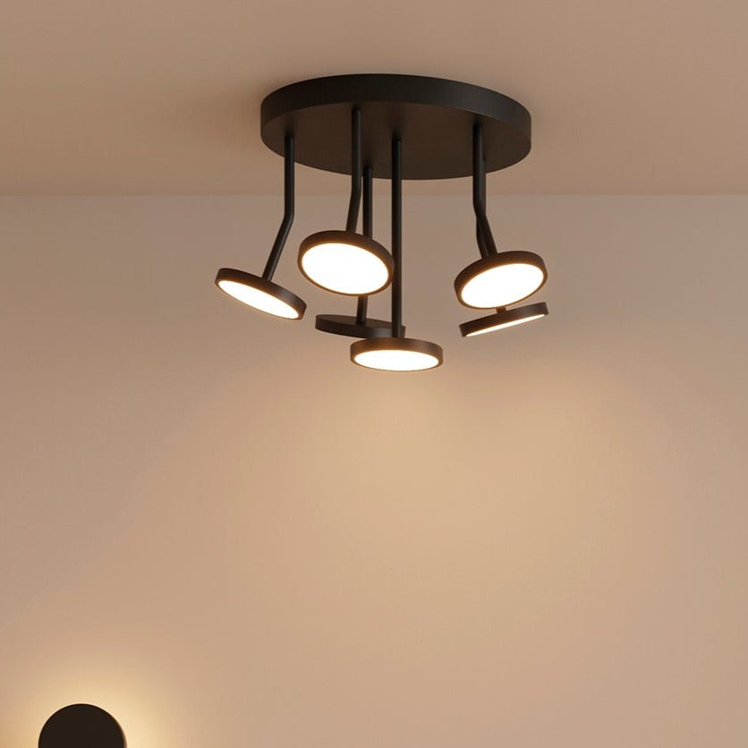 ACB Corvus black LED ceiling light 6x LED P3945000N